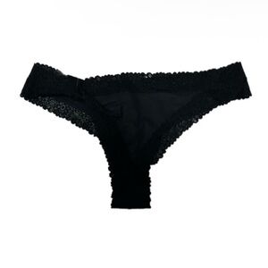 🖤 NEW Aerie L Black Lace Trim Panties 🎀